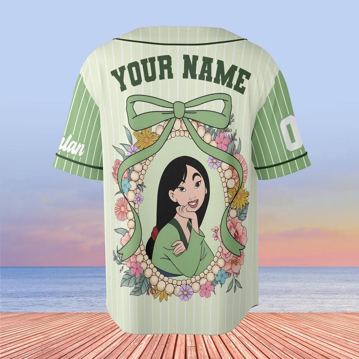 Custom Name And Number Coquette Princess Mulan Baseball Jersey T-Shirts, Hoodie, Sweatshirt | WearSparks.com (Image 3)