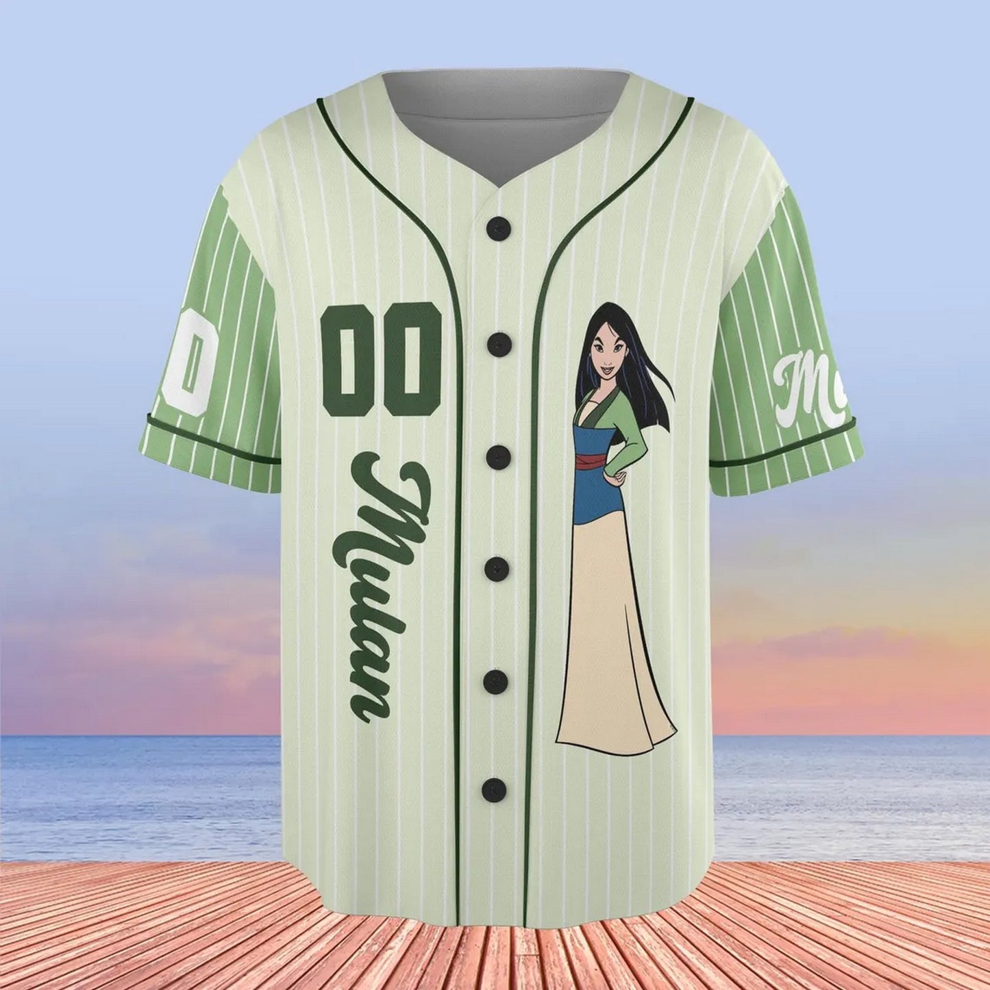 Custom Name And Number Coquette Princess Mulan Baseball Jersey T-Shirts, Hoodie, Sweatshirt | WearSparks.com (Image 2)