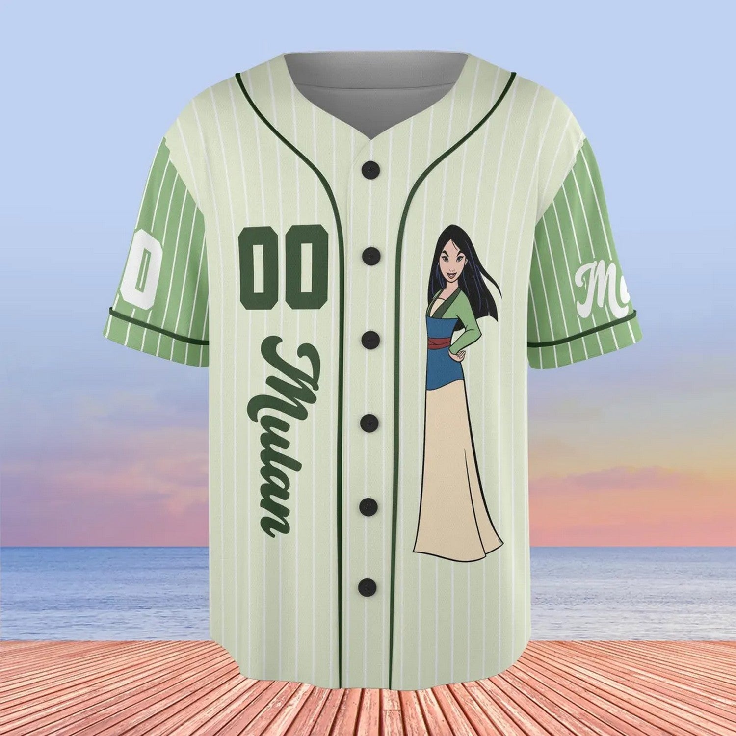 Custom Name And Number Coquette Princess Mulan Baseball Jersey T-Shirts, Hoodie, Sweatshirt | WearSparks.com (Image 2)