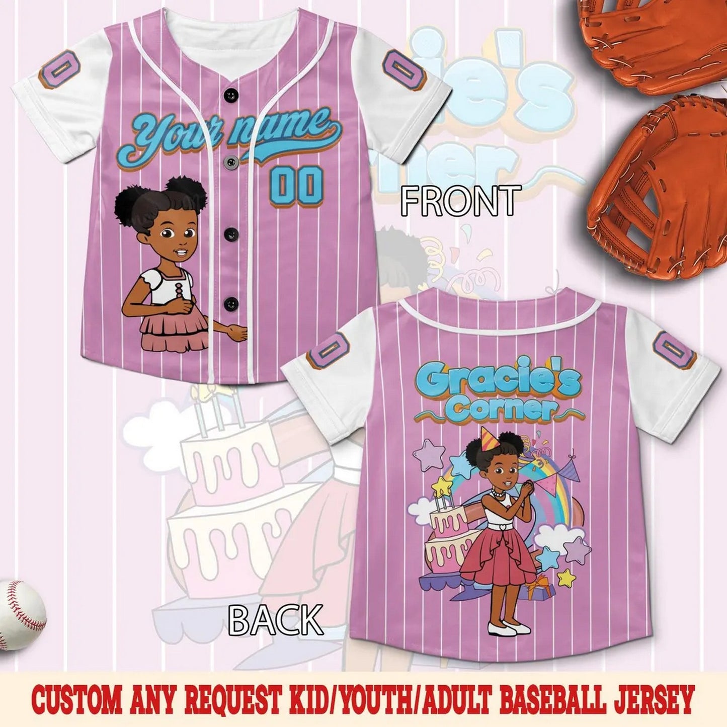 Custom Name And Number Gracie's Corner Baseball Jersey T-Shirts, Hoodie, Sweatshirt | WearSparks.com (Image 4)