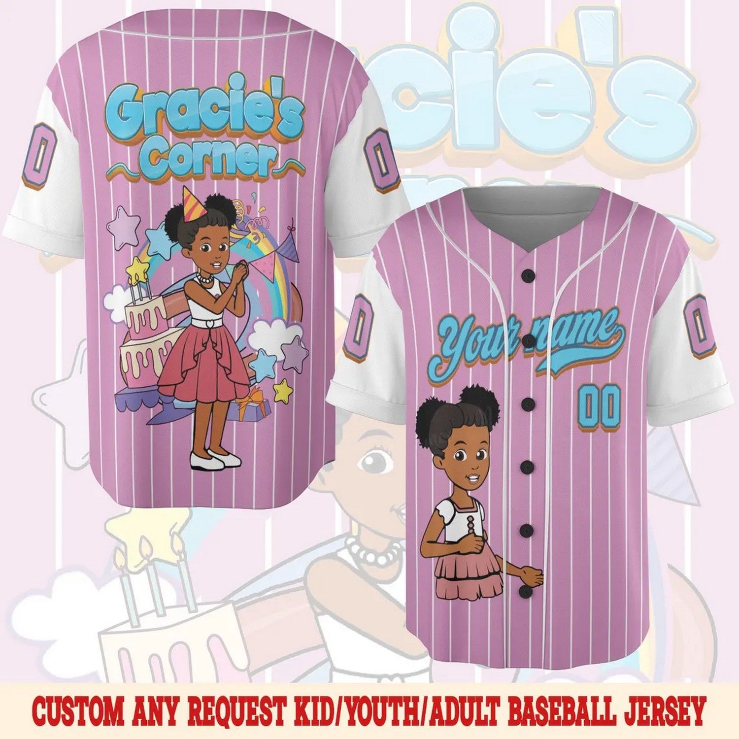 Custom Name And Number Gracie's Corner Baseball Jersey T-Shirts, Hoodie, Sweatshirt | WearSparks.com (Image 1)