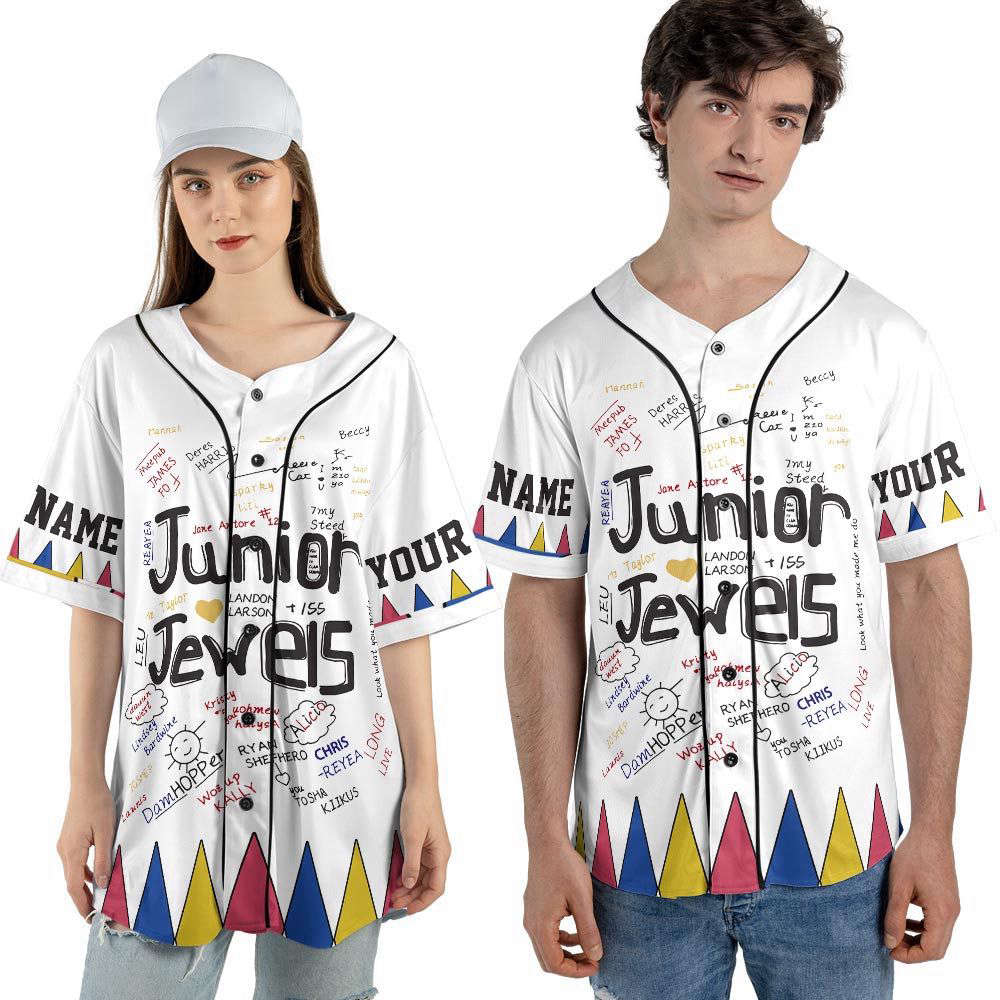 Custom Name And Number Junior Jewels Music Baseball Jersey - lylyprint.com T-Shirts, Hoodie, Sweatshirt (Image 3)