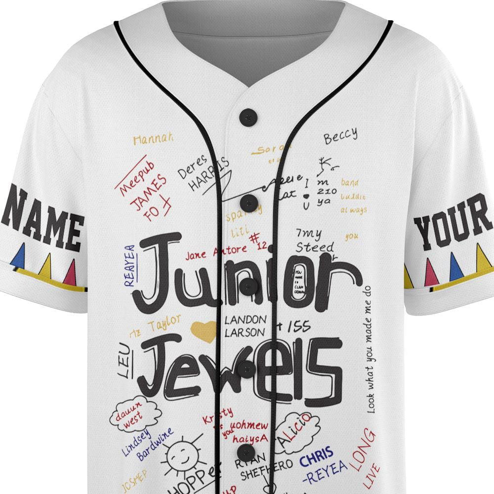 Custom Name And Number Junior Jewels Music Baseball Jersey - lylyprint.com T-Shirts, Hoodie, Sweatshirt (Image 5)