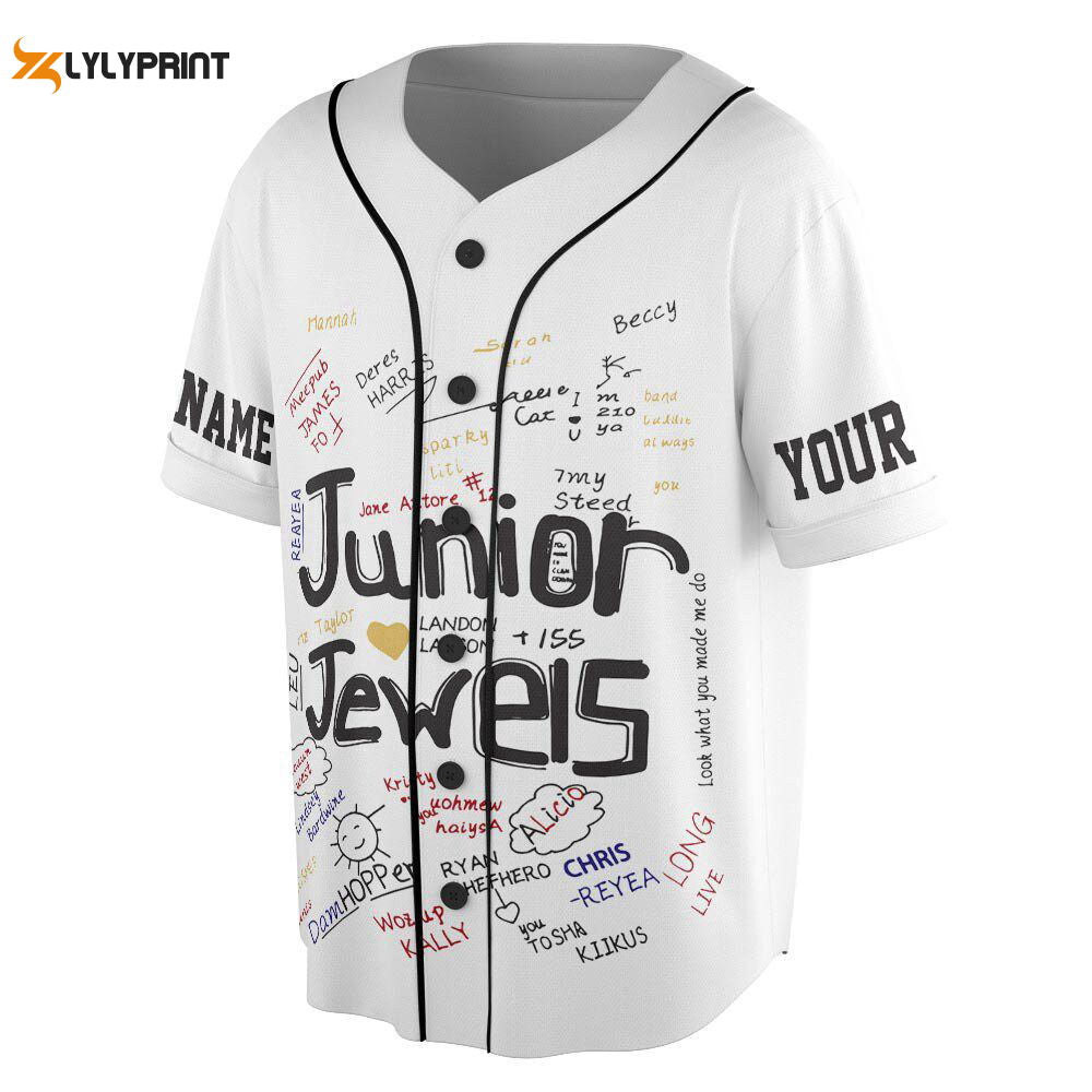 Custom Name And Number Junior Jewels Music Baseball Jersey, You Belong With Me Outfit - lylyprint.com T-Shirts,... (Image 1)