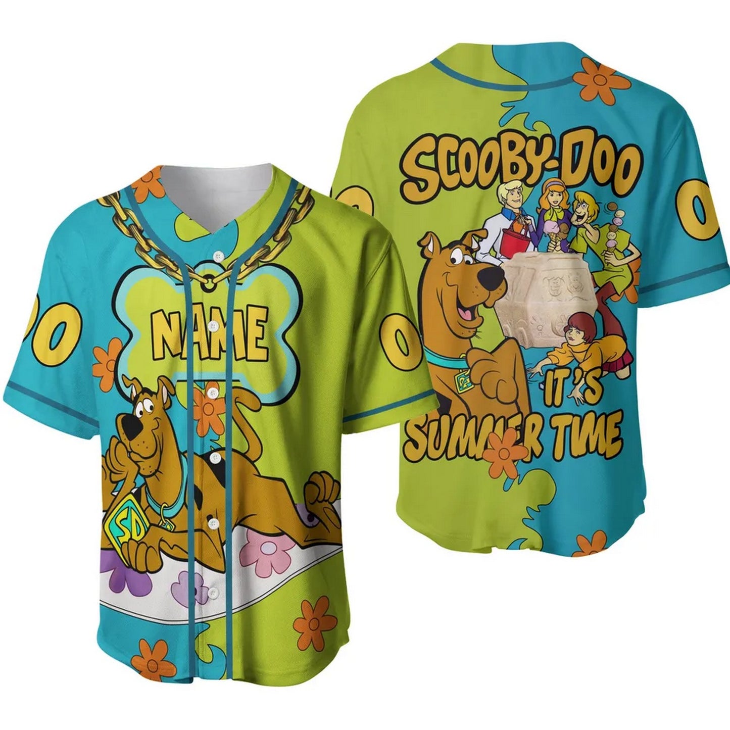 Custom Name And Number  Scooby Doo And Friends Baseball Jersey T-Shirts, Hoodie, Sweatshirt | WearSparks.com