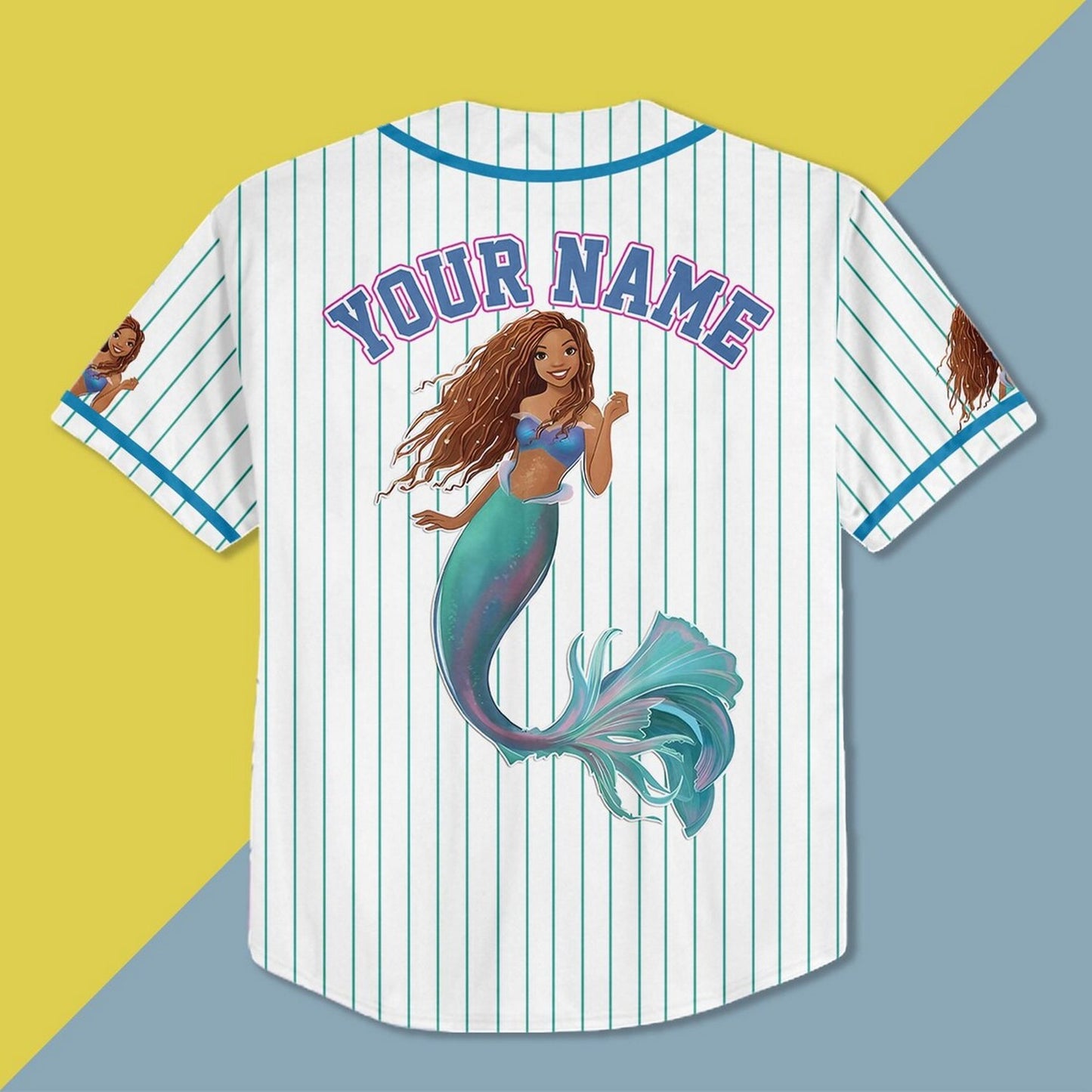 Custom Name And Number The Little Mermaid Baseball Jersey T-Shirts, Hoodie, Sweatshirt | WearSparks.com (Image 4)