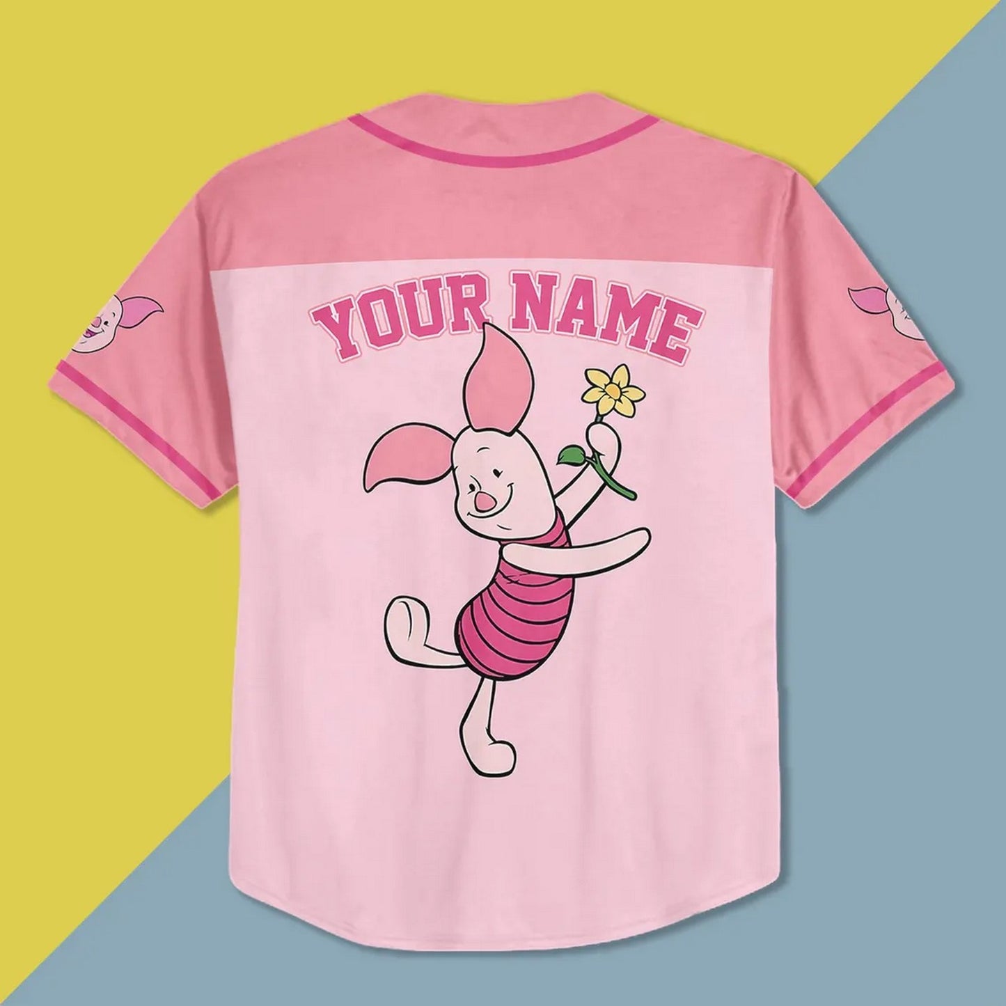 Custom Name And Number Winnie The Pooh Piglet Baseball Jersey T-Shirts, Hoodie, Sweatshirt | WearSparks.com (Image 4)