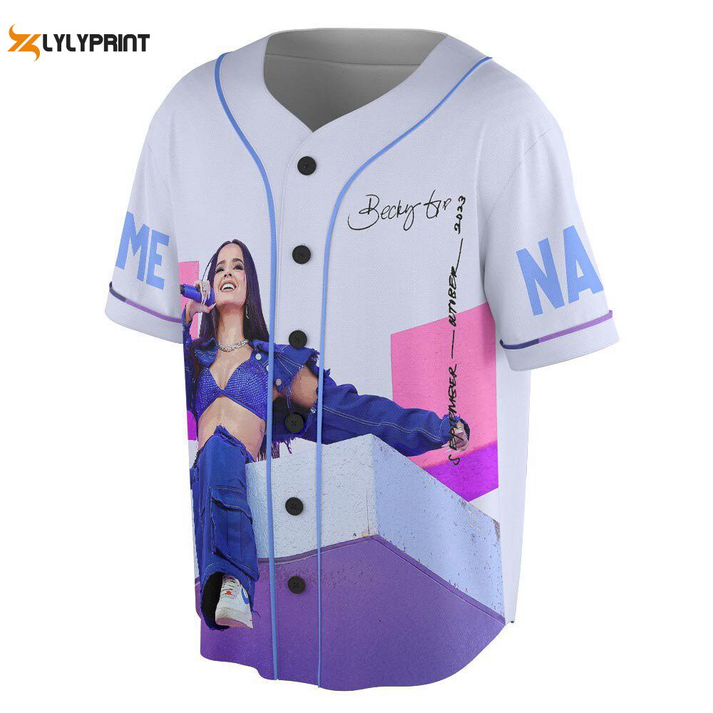 Custom Name Becky G 2023 Tour Baseball Jersey - lylyprint.com T-Shirts, Hoodie, Sweatshirt | WearSparks.com (Image 2)