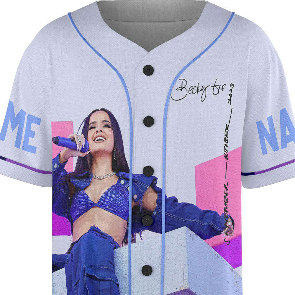 Custom Name Becky G 2023 Tour Baseball Jersey - lylyprint.com T-Shirts, Hoodie, Sweatshirt | WearSparks.com (Image 6)