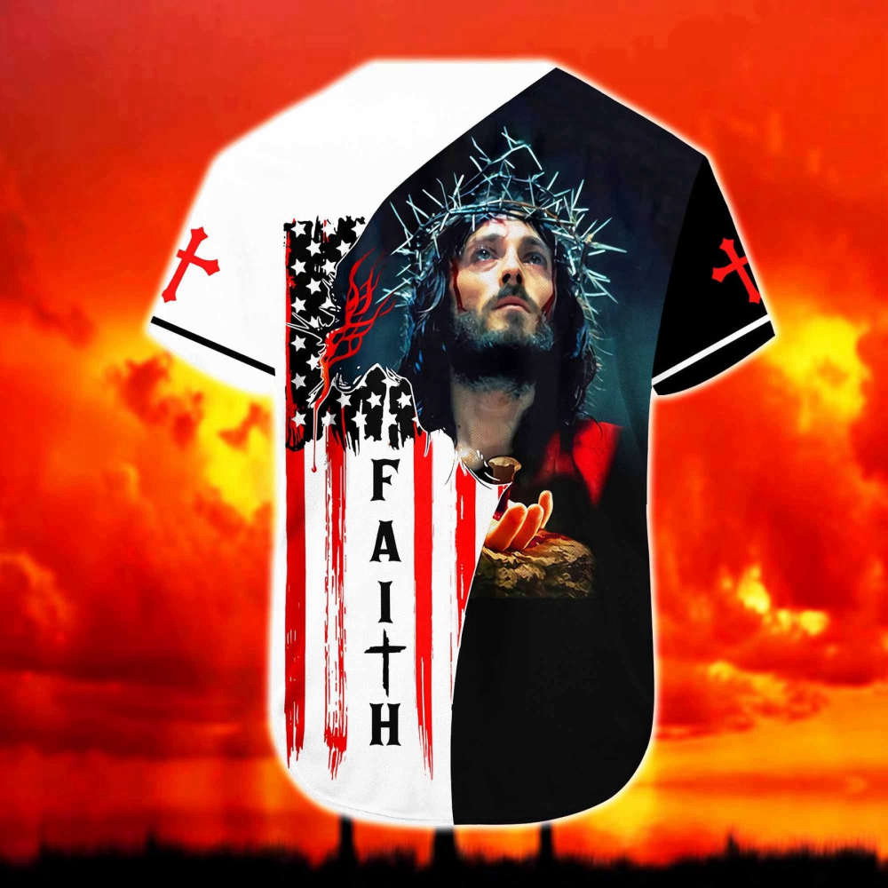 Custom name Believe And Have Faith Christian Baseball Jersey | Colorful | Adult Unisex | S – 5XL Full Size