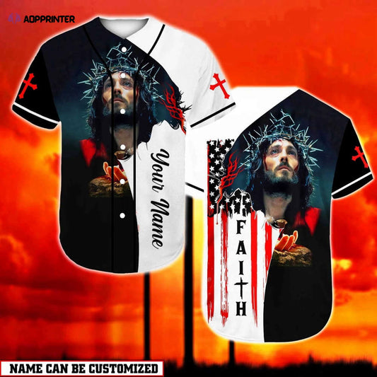 Custom name Believe And Have Faith Christian Baseball Jersey | Colorful | Adult Unisex | S – 5XL Full Size
