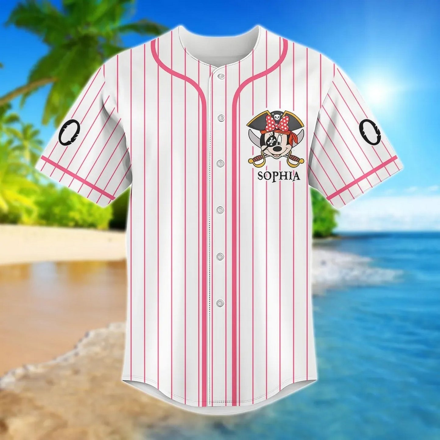 Custom Name Funny Minnie Captain Pirate Baseball Jersey T-Shirts, Hoodie, Sweatshirt | WearSparks.com (Image 3)