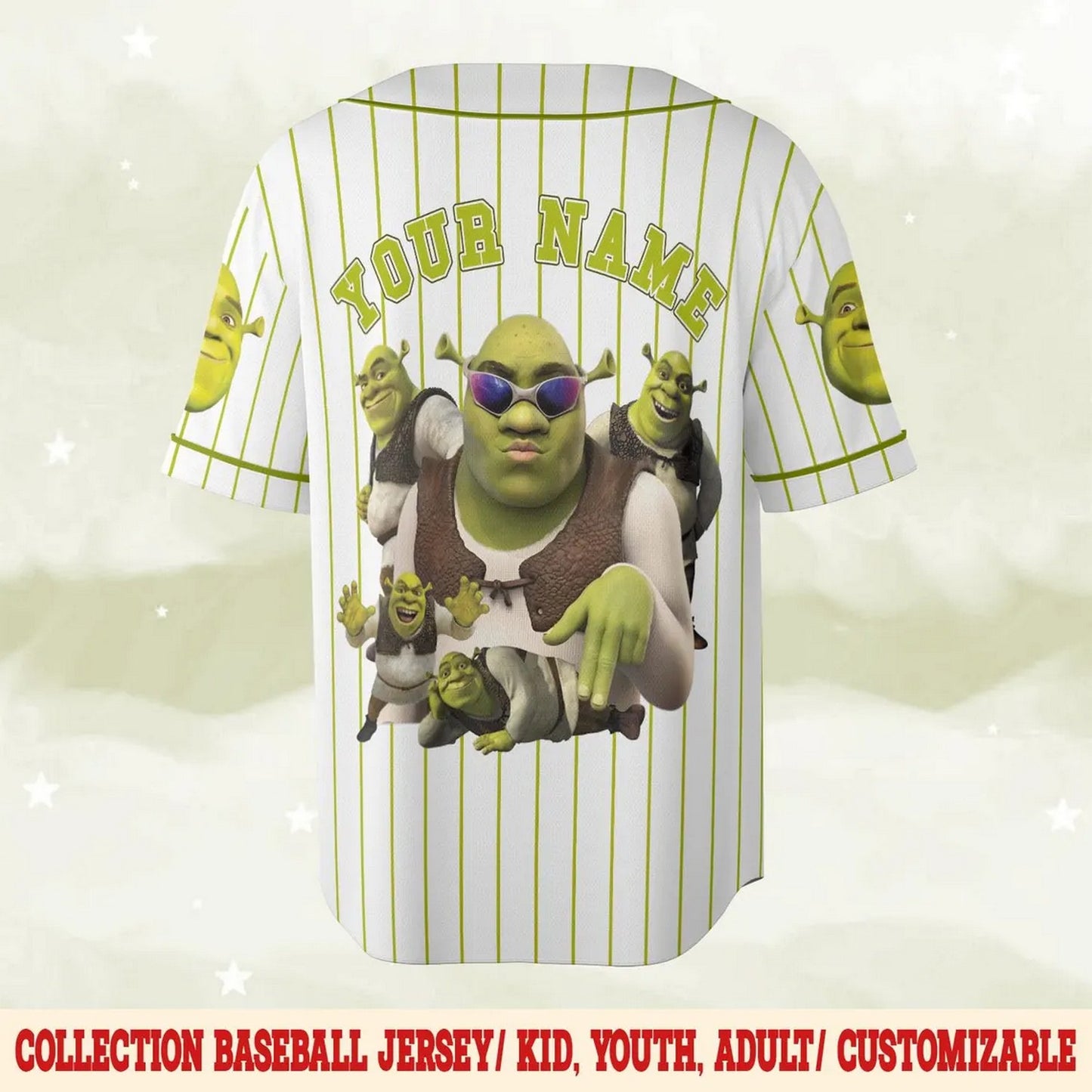 Custom Name Funny Shrek Baseball Jersey T-Shirts, Hoodie, Sweatshirt | WearSparks.com (Image 4)