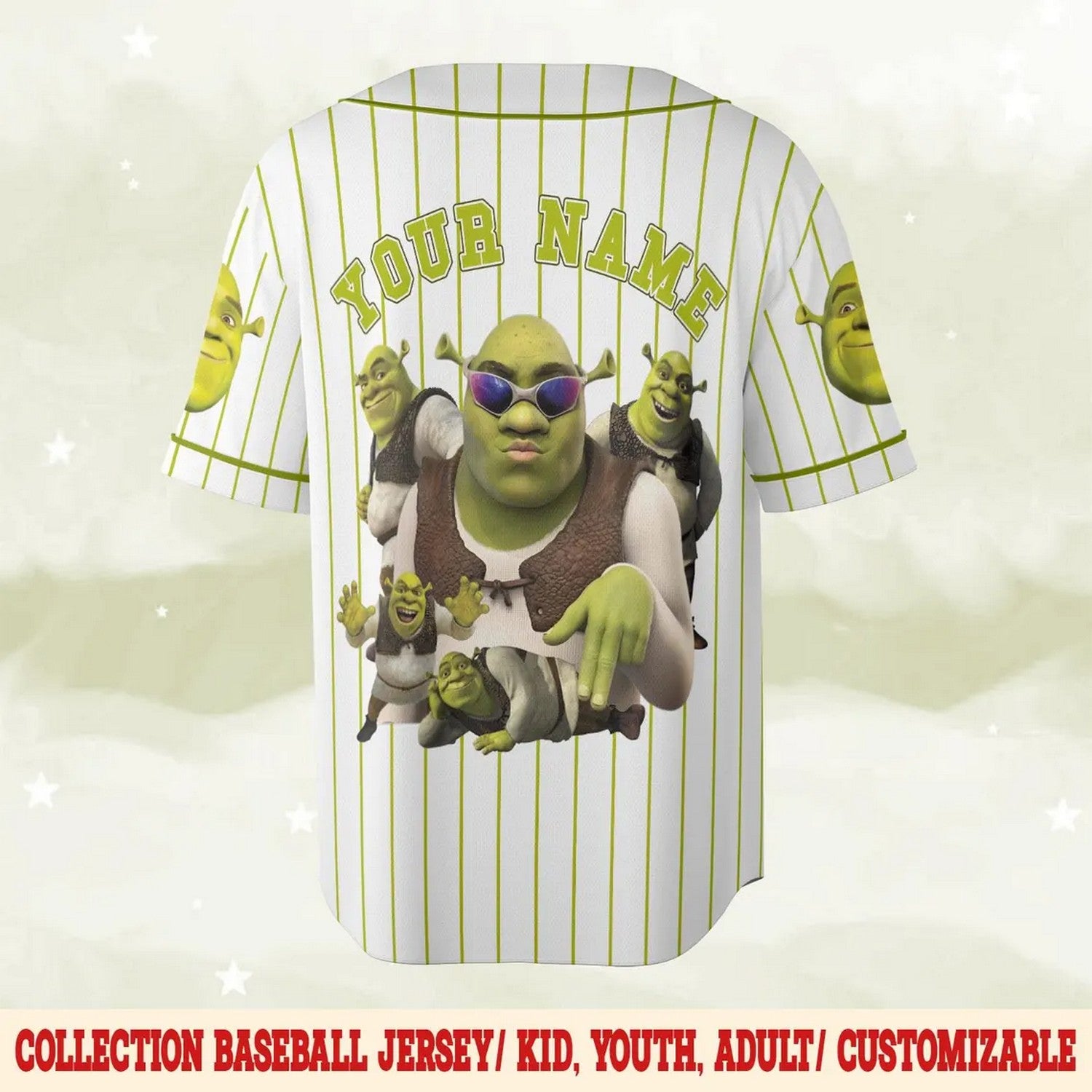 Custom Name Funny Shrek Baseball Jersey T-Shirts, Hoodie, Sweatshirt | WearSparks.com (Image 4)