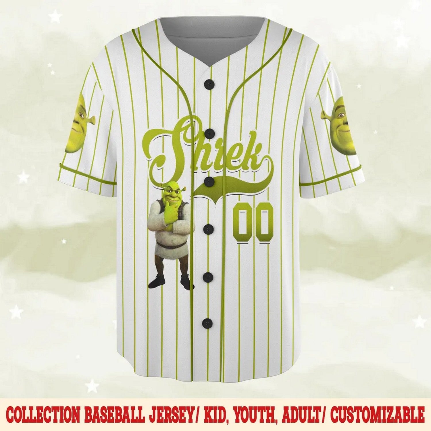 Custom Name Funny Shrek Baseball Jersey T-Shirts, Hoodie, Sweatshirt | WearSparks.com (Image 3)