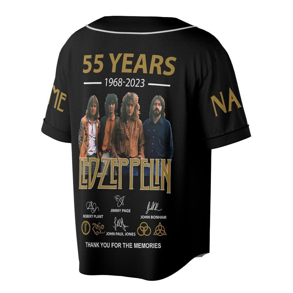 Custom Name LED ZPELIN Rock Band Baseball Jersey, 55th anniversary Tour Shirt (Image 2)