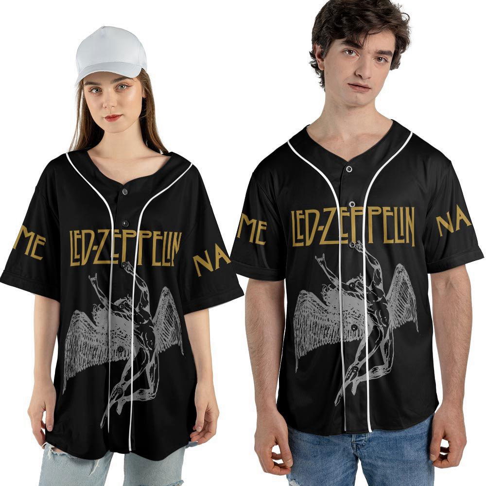 Custom Name LED ZPELIN Rock Band Baseball Jersey, 55th anniversary Tour Shirt (Image 3)