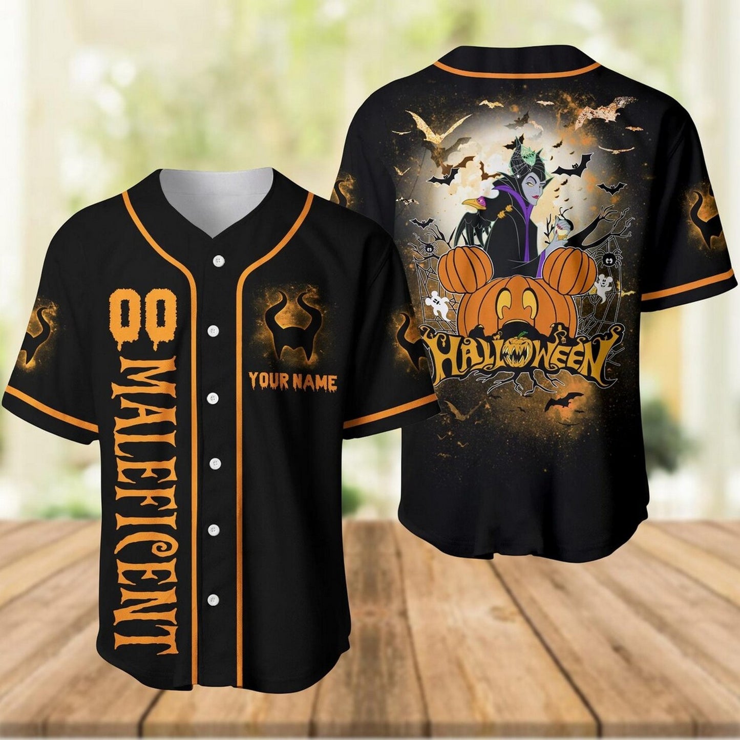 Custom Name Maleficent Halloween Baseball Jersey T-Shirts, Hoodie, Sweatshirt | WearSparks.com