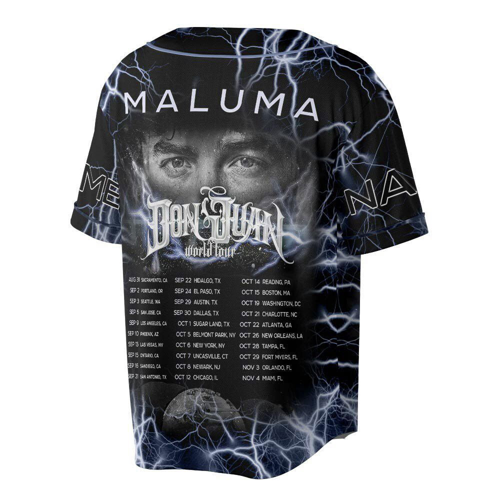 Custom Name Maluma 2023 Tour Baseball Jersey - lylyprint.com T-Shirts, Hoodie, Sweatshirt | WearSparks.com (Image 3)