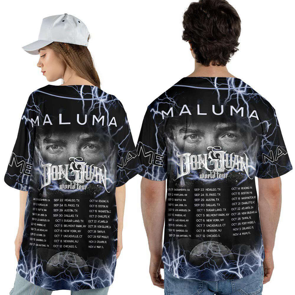 Custom Name Maluma 2023 Tour Baseball Jersey - lylyprint.com T-Shirts, Hoodie, Sweatshirt | WearSparks.com (Image 5)
