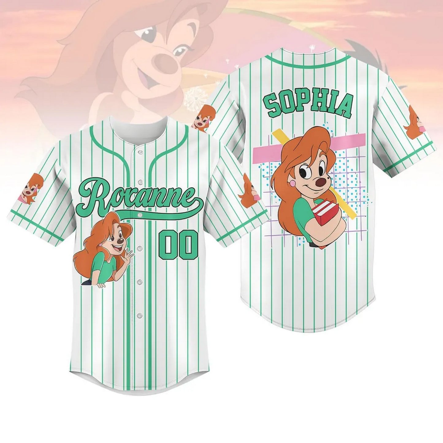 Custom Name Roxanne Baseball Jersey T-Shirts, Hoodie, Sweatshirt | WearSparks.com (Image 1)