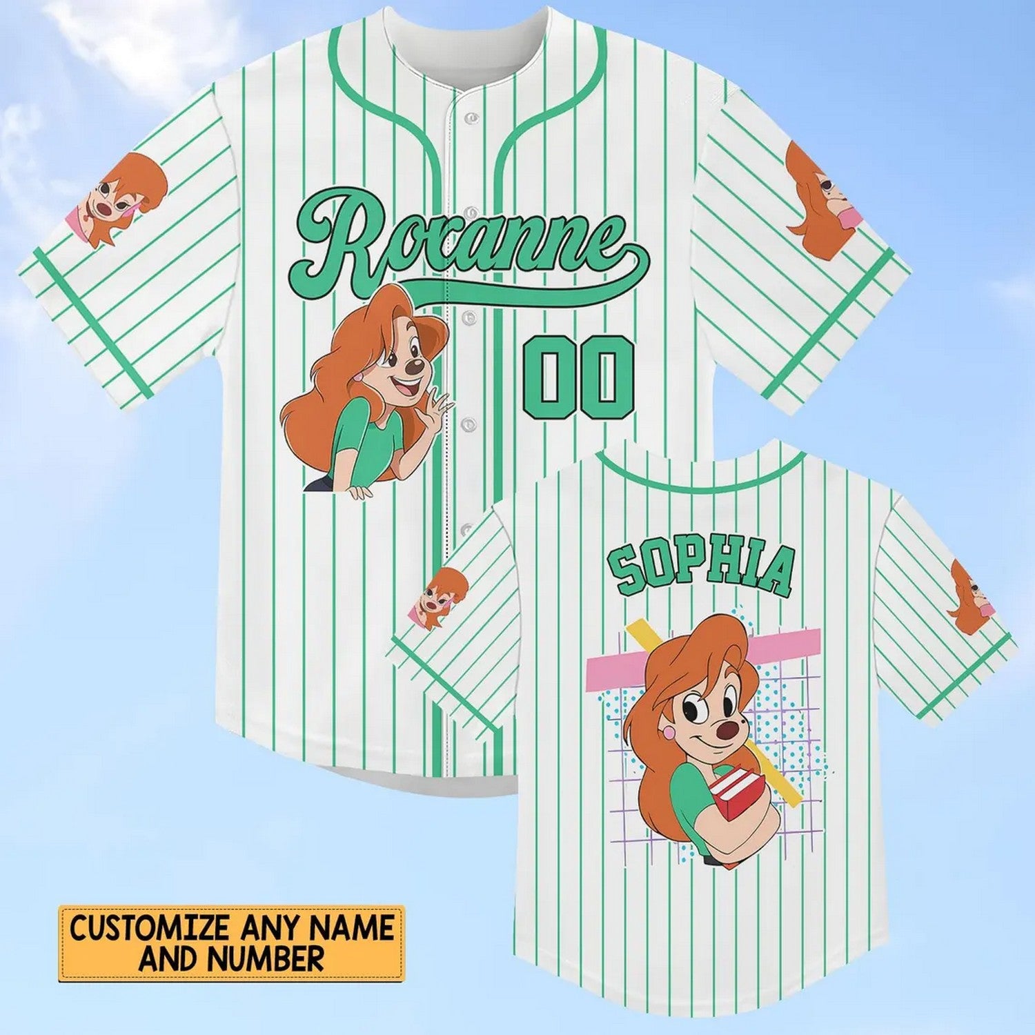 Custom Name Roxanne Baseball Jersey T-Shirts, Hoodie, Sweatshirt | WearSparks.com (Image 2)