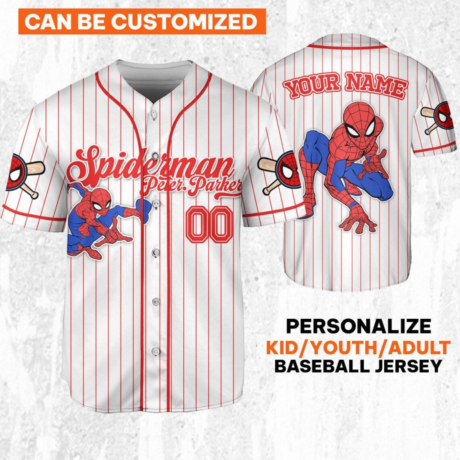 Custom Name Spiderman Spiderverse Peter Parker Baseball Jersey T-Shirts, Hoodie, Sweatshirt | WearSparks.com (Image 1)