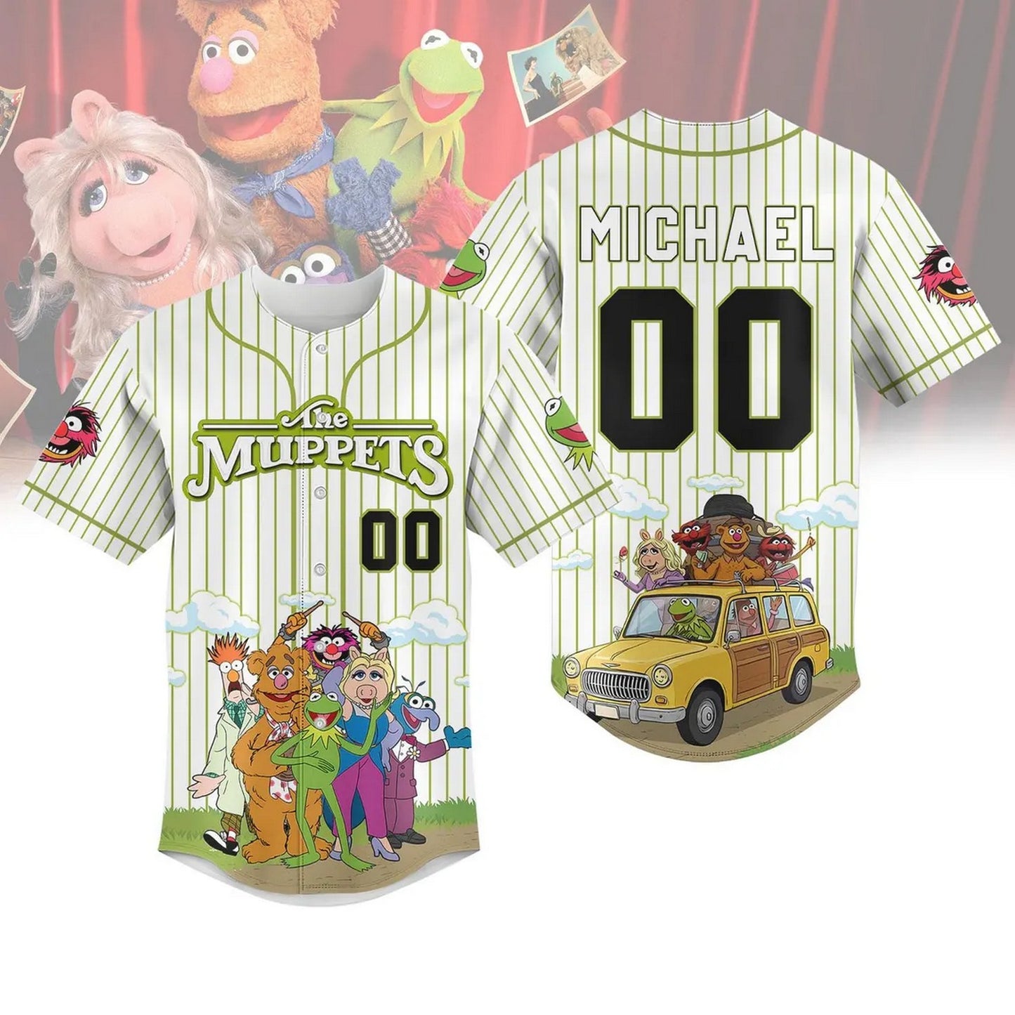 Custom Name The Muppets Funny Poster Baseball Jersey T-Shirts, Hoodie, Sweatshirt | WearSparks.com (Image 1)
