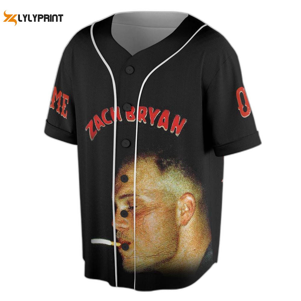 Custom Name Zach Bryan Baseball Jersey For Men Women, Zach Bryan Rock Country Music Lover - lylyprint.com... (Image 1)