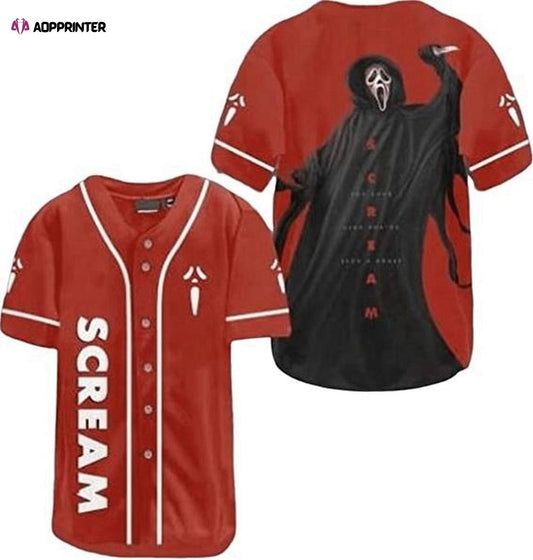 Custom Scream Horror Killer Baseball Jersey Shirt – Ghostface Halloween Jersey