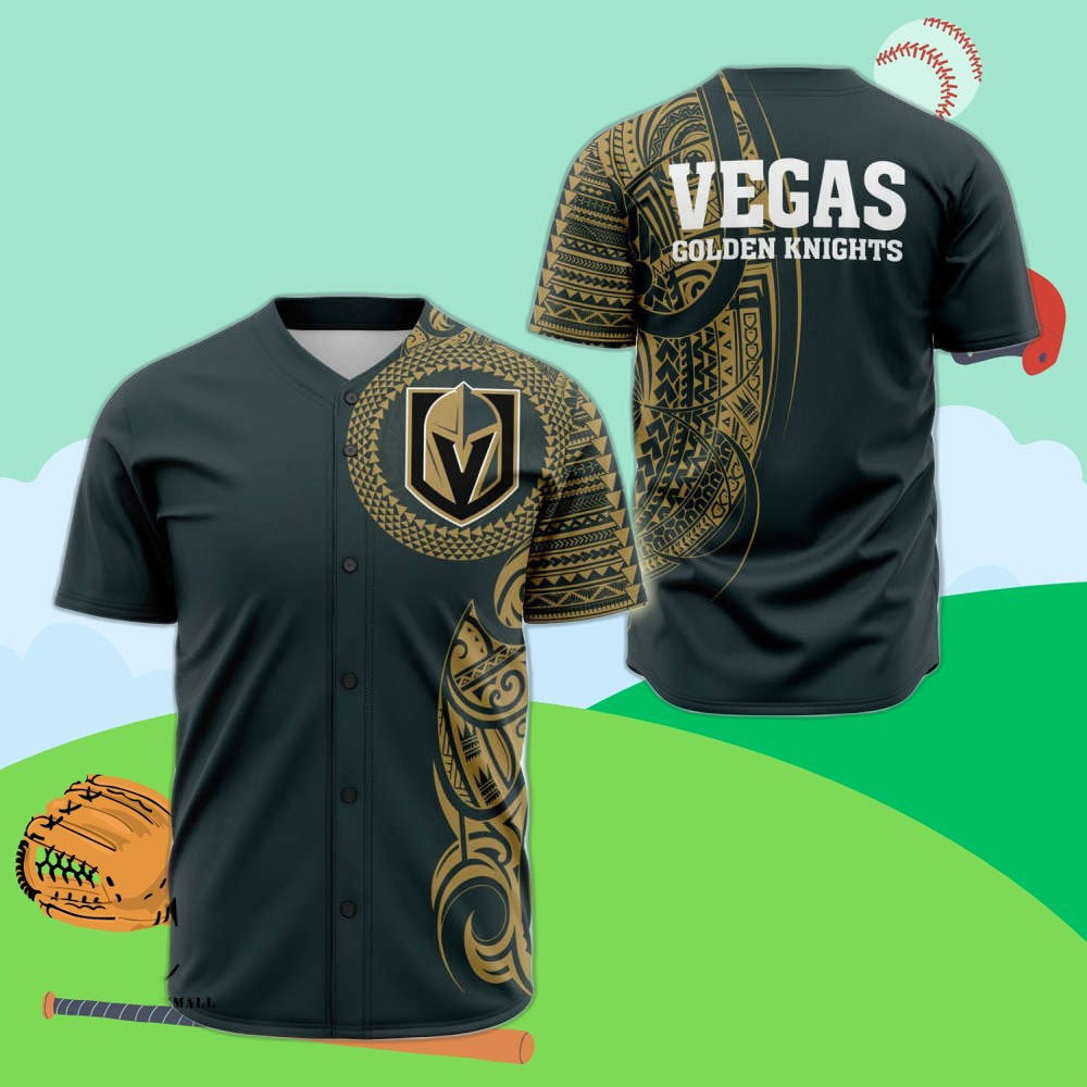 Custom Vegas Golden Polynesian Baseball Jersey – Personalized Sports Gear