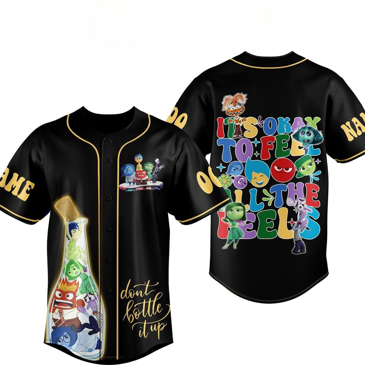 Customized Don't Bottle It Up Inside Out Black Baseball Jersey T-Shirts, Hoodie, Sweatshirt | WearSparks.com (Image 1)