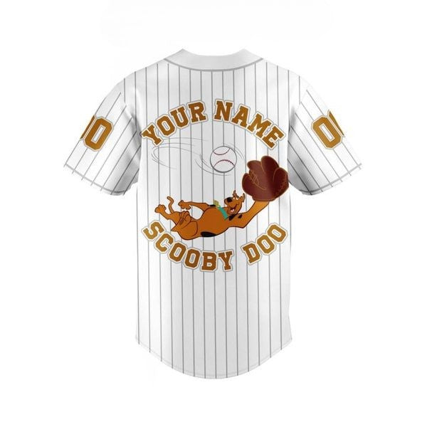 Customized Eye-catching Scooby-Doo White Baseball Jersey T-Shirts, Hoodie, Sweatshirt | WearSparks.com (Image 3)