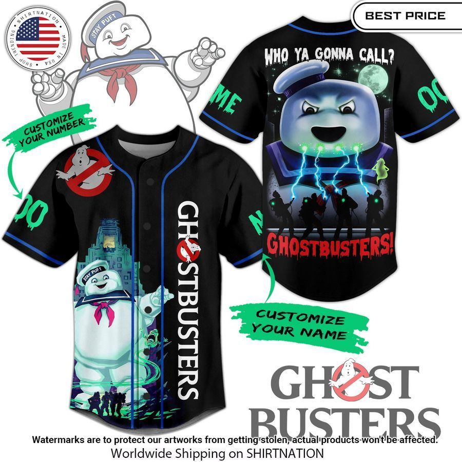 Customized Ghostbusters Who You Gonna Call Baseball Jersey