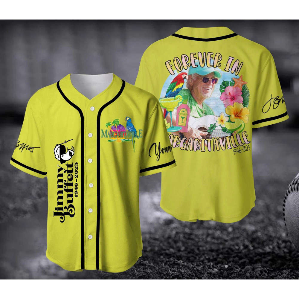 Customized Jimmy Buffett Forever In Margaritaville Baseball Jersey - lylyprint.com T-Shirts, Hoodie, Sweatshirt (Image 3)
