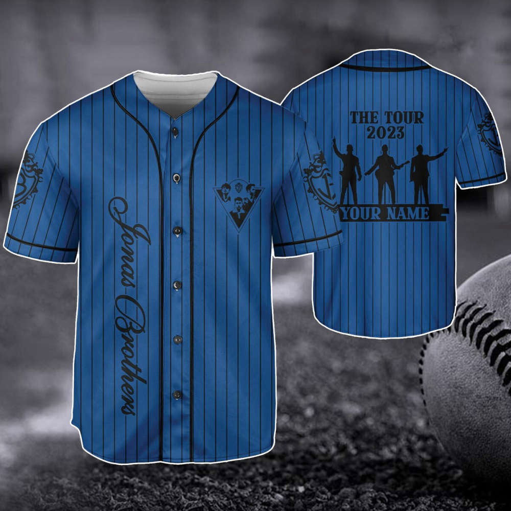 Customized Jonas Brothers Baseball Jersey – The Tour 2023 5 Album 1 Night Tour Pop Rock Band Shirt – Perfect Gift for Fans