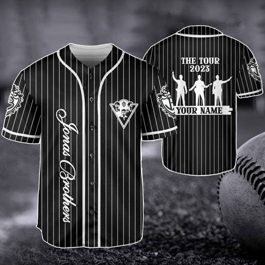 Customized Jonas Brothers Baseball Jersey – The Tour 2023 5 Album 1 Night Tour Pop Rock Band Shirt – Perfect Gift for Fans