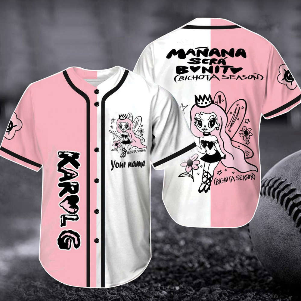 Customized Karol G Bichota Baseball Jersey – Mana Sera Bonito Tour Shirt Music Jersey Karol G Merch & Gift for Fans