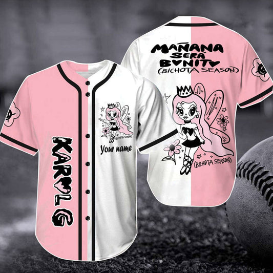 Customized Karol G Bichota Baseball Jersey – Mana Sera Bonito Tour Shirt Music Jersey Karol G Merch & Gift for Fans