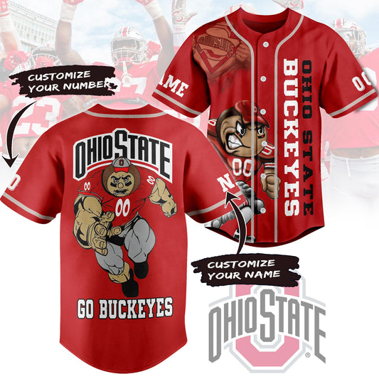 Customized Ohio State Fear The Buckeyes Baseball Jersey For Fans T-Shirts, Hoodie, Sweatshirt | WearSparks.com (Image 1)
