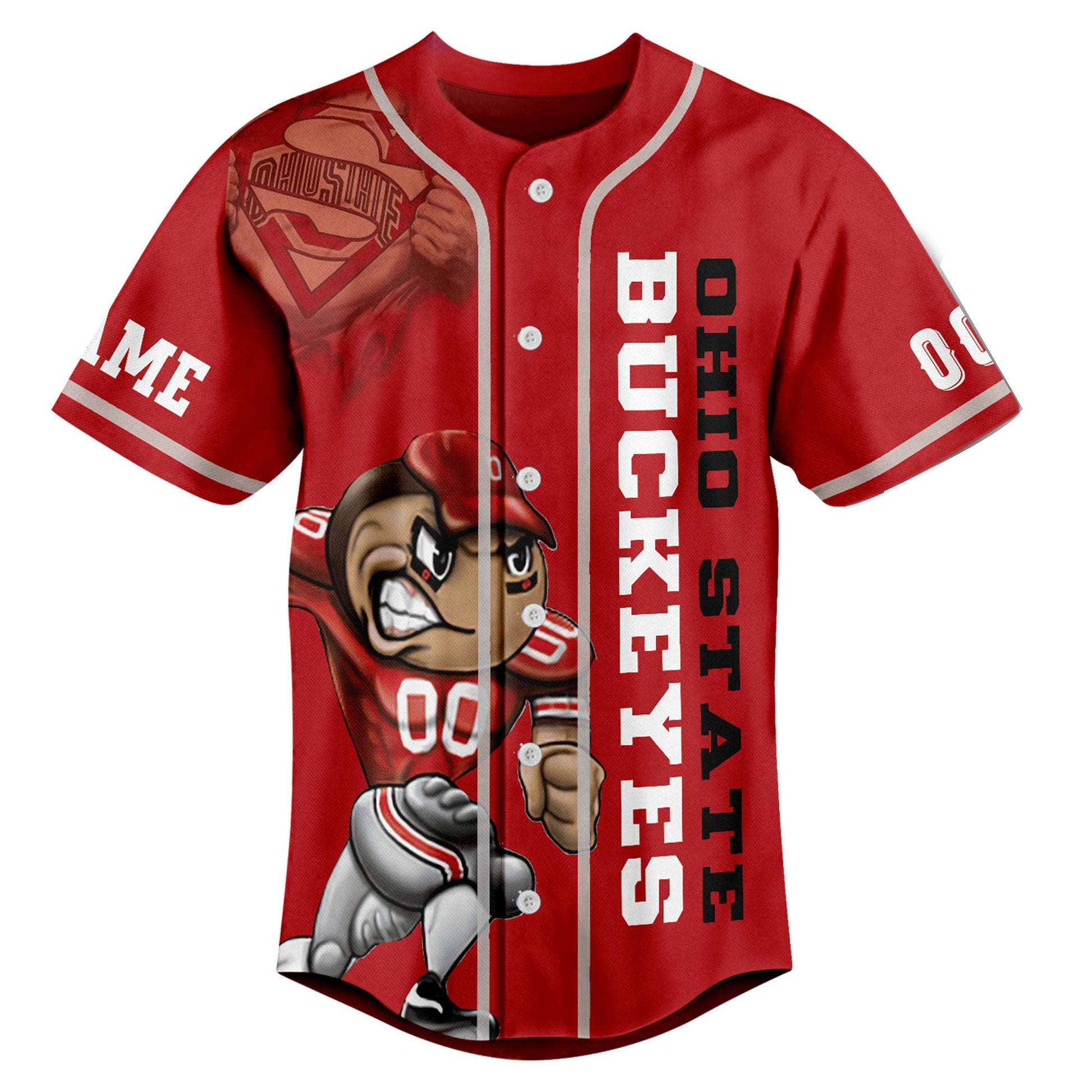 Customized Ohio State Fear The Buckeyes Baseball Jersey For Fans T-Shirts, Hoodie, Sweatshirt | WearSparks.com (Image 2)