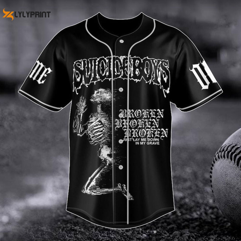 Customized Suicideboys Carrollton Baseball Jersey, Suicideboys Grey Day 2023 Baseball Jersey - lylyprint.com... (Image 2)
