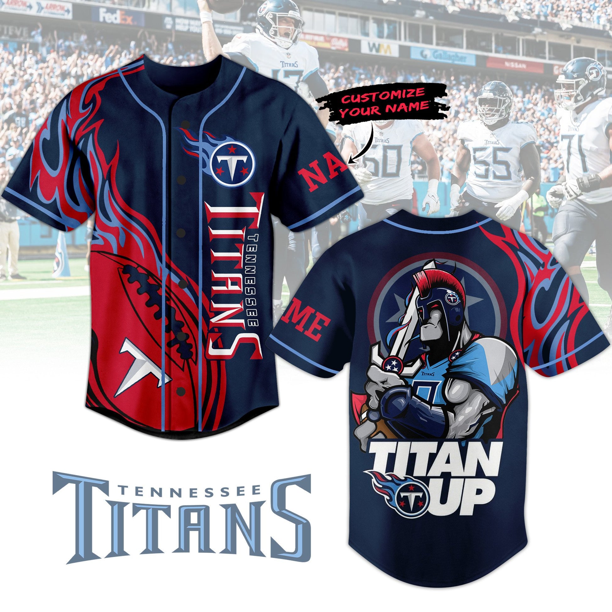 Customized Tennessee Titans Sport Baseball Jersey T-Shirts, Hoodie, Sweatshirt | WearSparks.com (Image 1)
