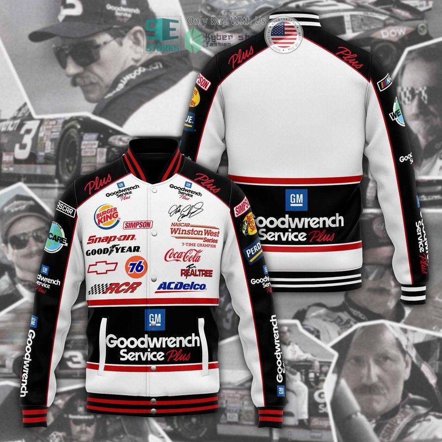 BEST Dale Earnhardt Goodwrench Service Baseball Jacket