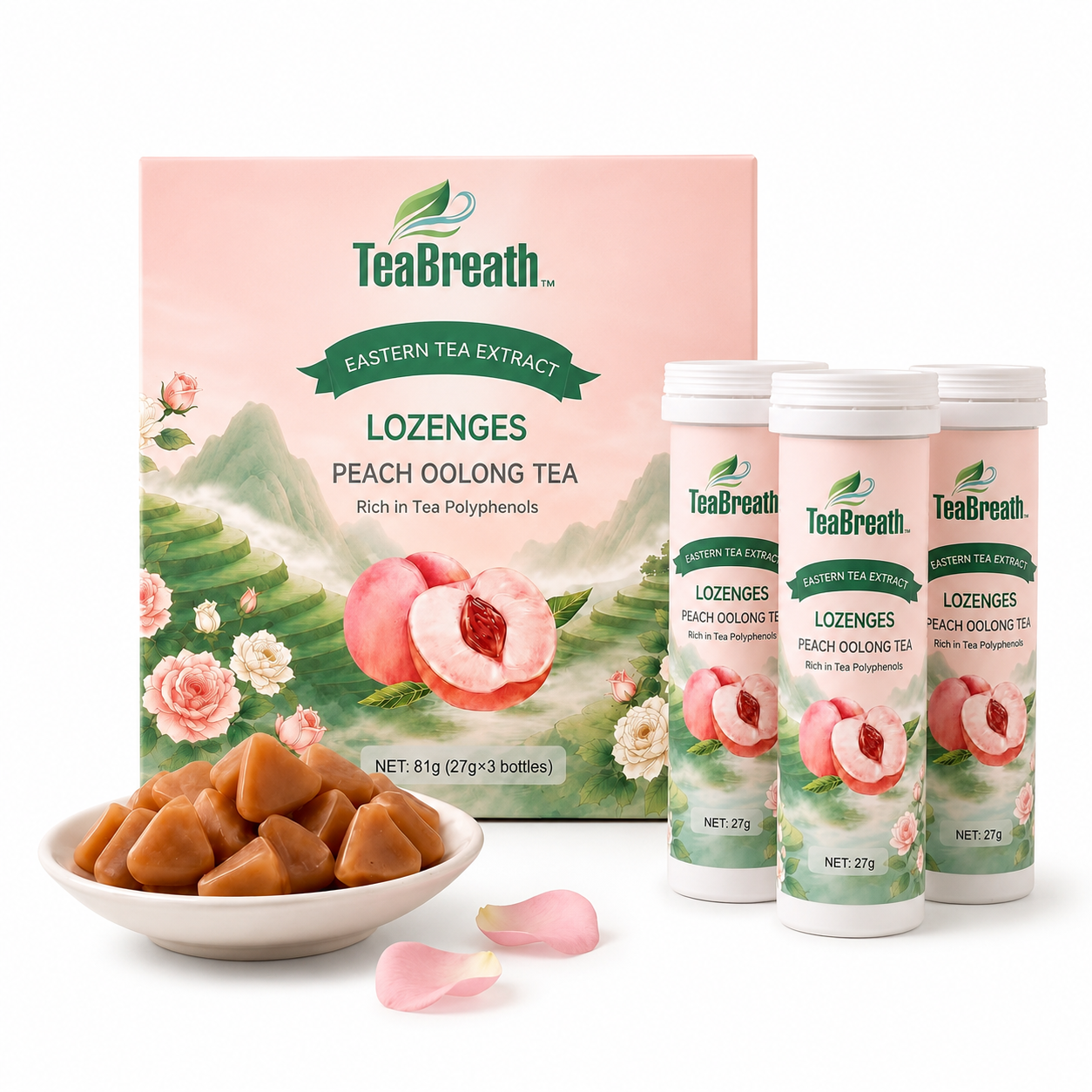 Eastern Tea Extract Lozenges - Peach Oolong Tea Flavor