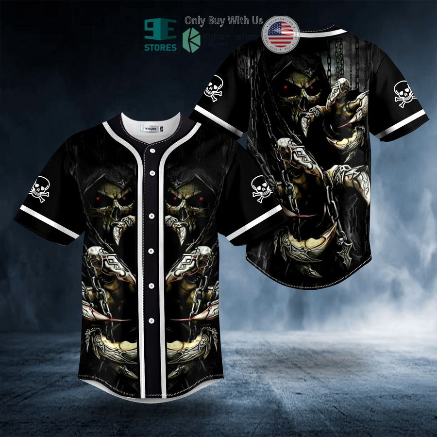 BEST Dark Death Claws Skull Baseball Shirt