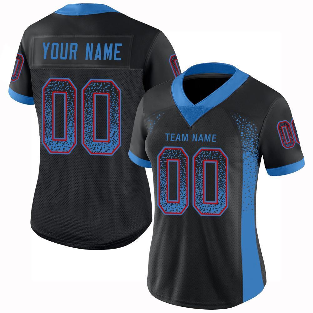Custom Black Powder Blue-Red Drift Fashion Football Jersey T-Shirts, Hoodie, Sweatshirt | WearSparks.com (Image 2)