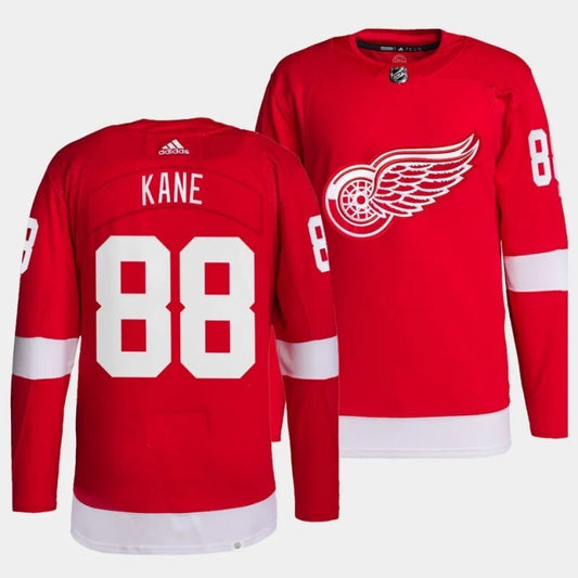 detroit red wings #88 patrick kane home red authentic pro primegreen jersey