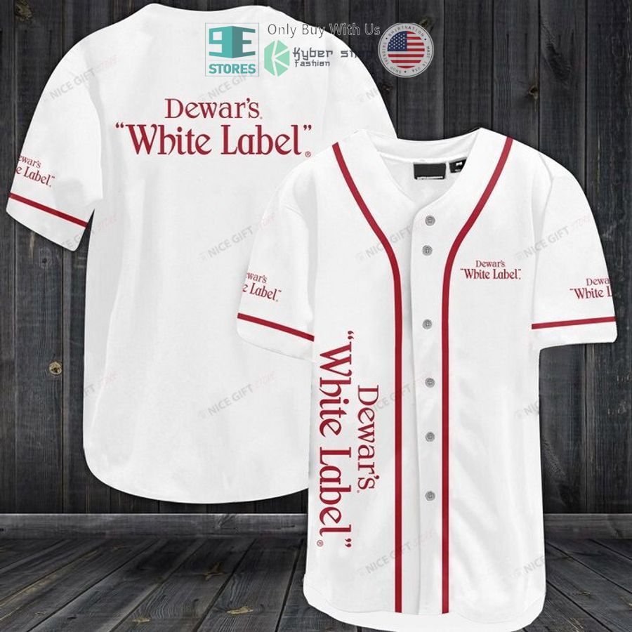 BEST Dewar's White Label white Baseball Jersey