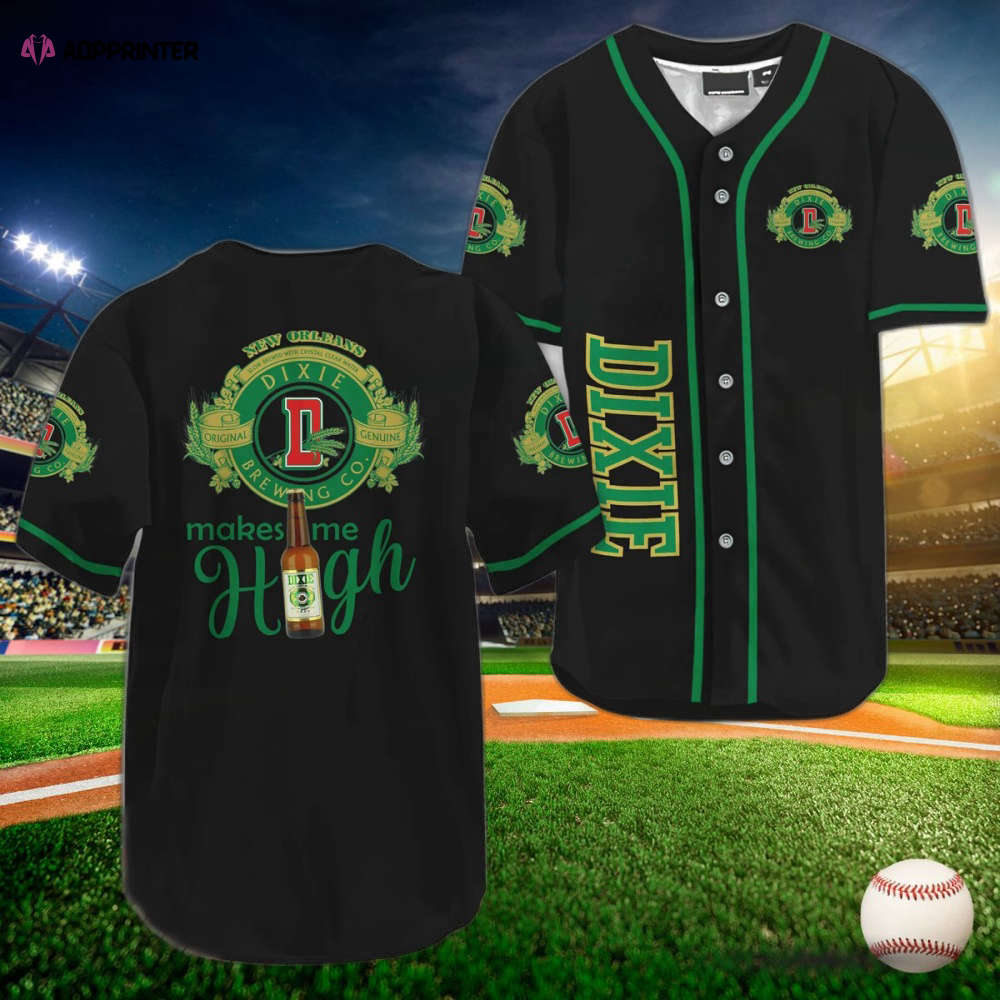 Dixie Beer Make Me High Baseball Jersey – Trendy Stylish & High-Quality Attire